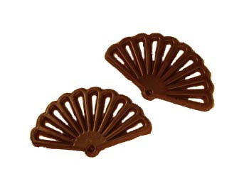 Chocolate Oriental Fan Decors