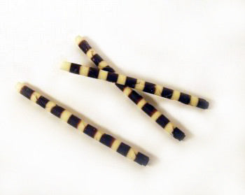 Rolled Chocolate Twigs - Zebra Striped - 4"